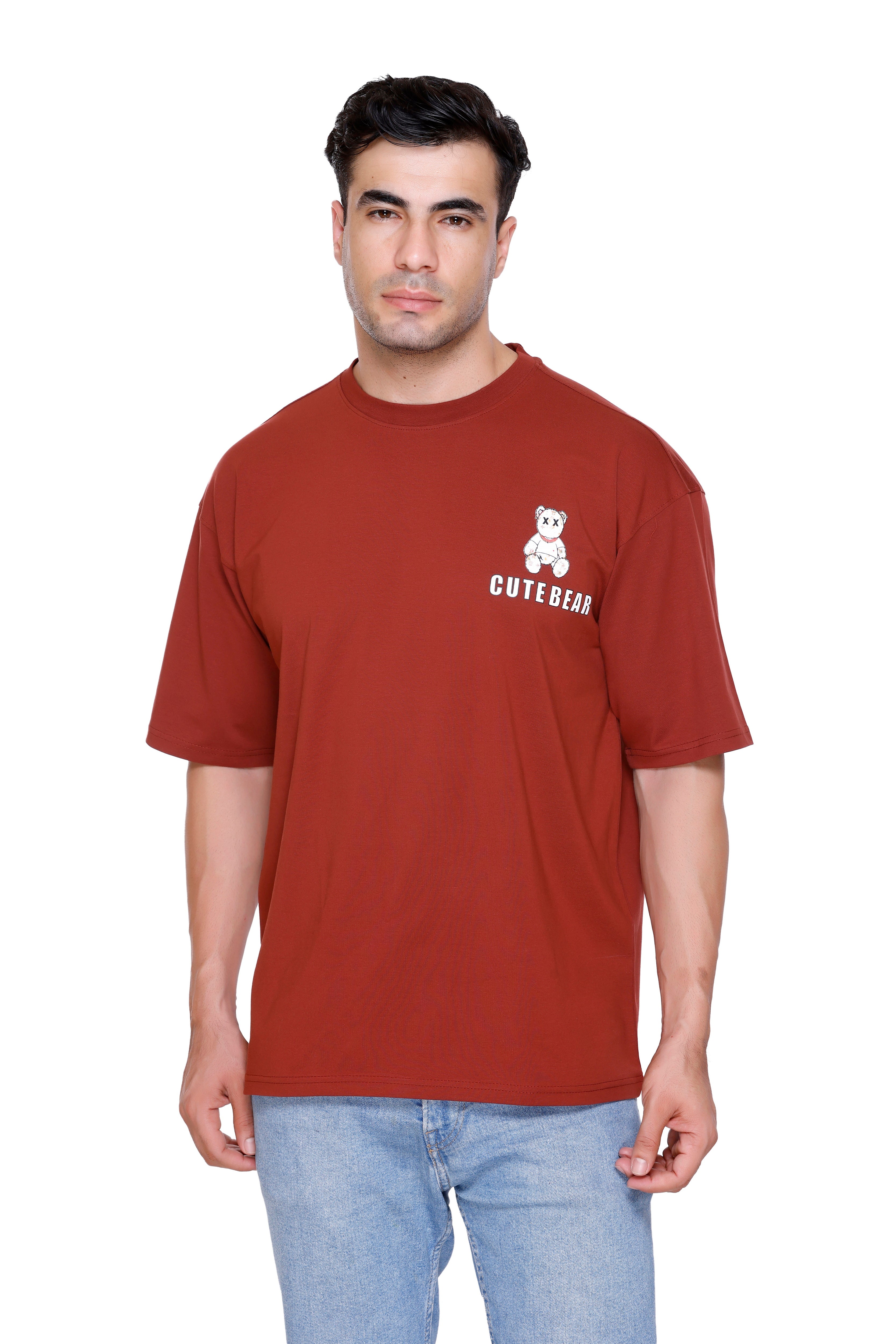 Hood Culture Men’s Solid Cotton Lycra Round Neck T-Shirt – Half Sleeve