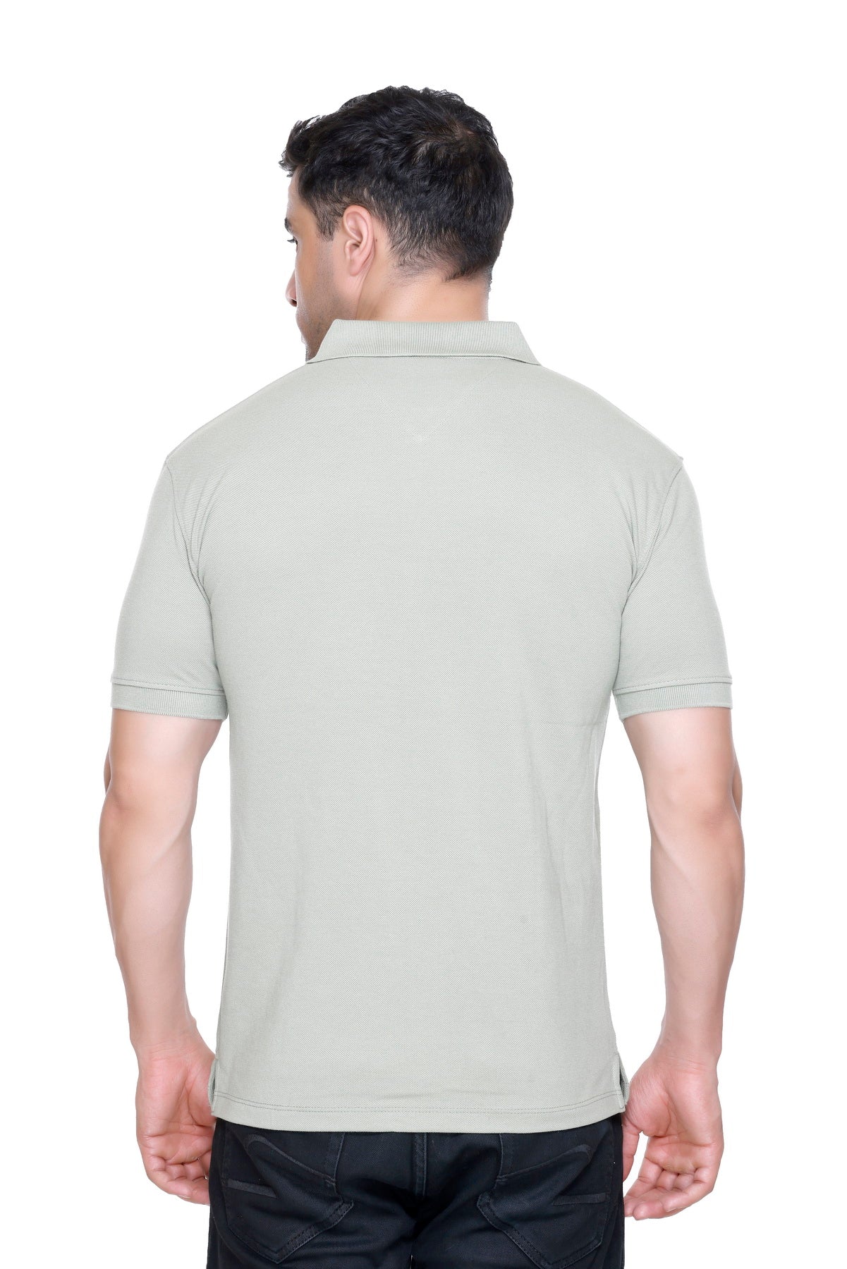 Hood Culture Men’s Solid Cotton Polo T-Shirt – Half Sleeve
