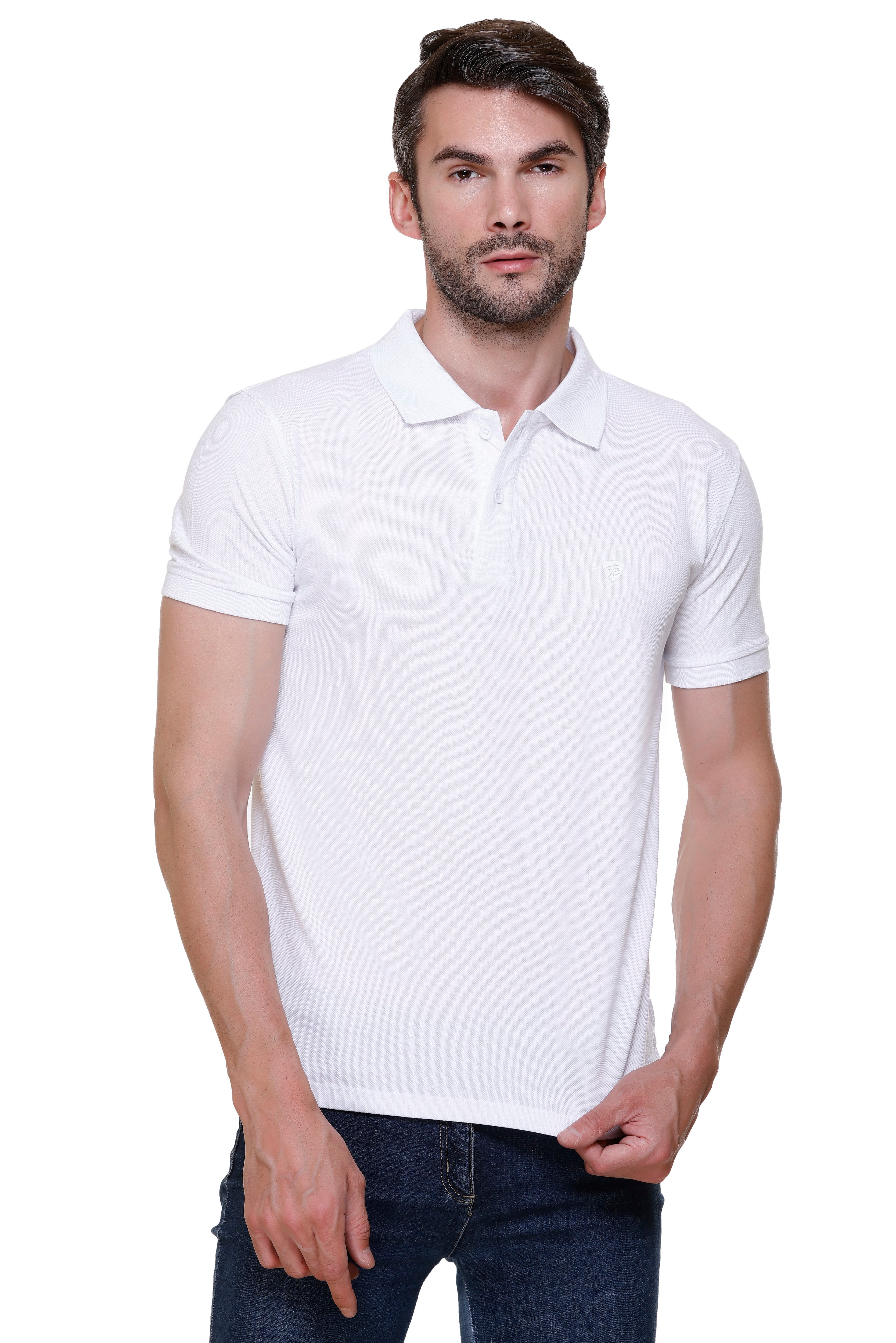 Hood Culture Men’s Solid Cotton Polo T-Shirt – Half Sleeve