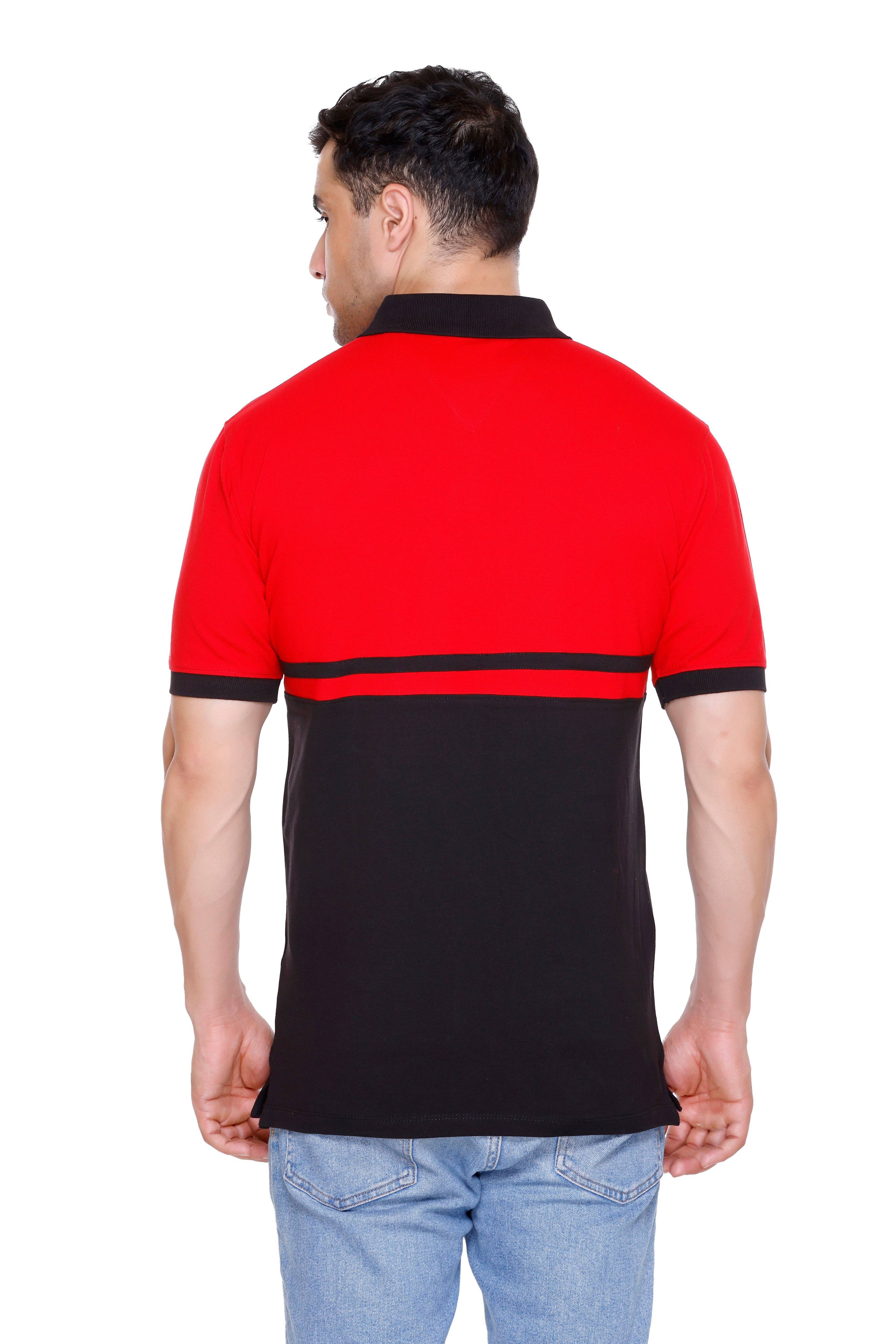 Hood Culture Men’s Solid Cotton Polo T-Shirt – Half Sleeve