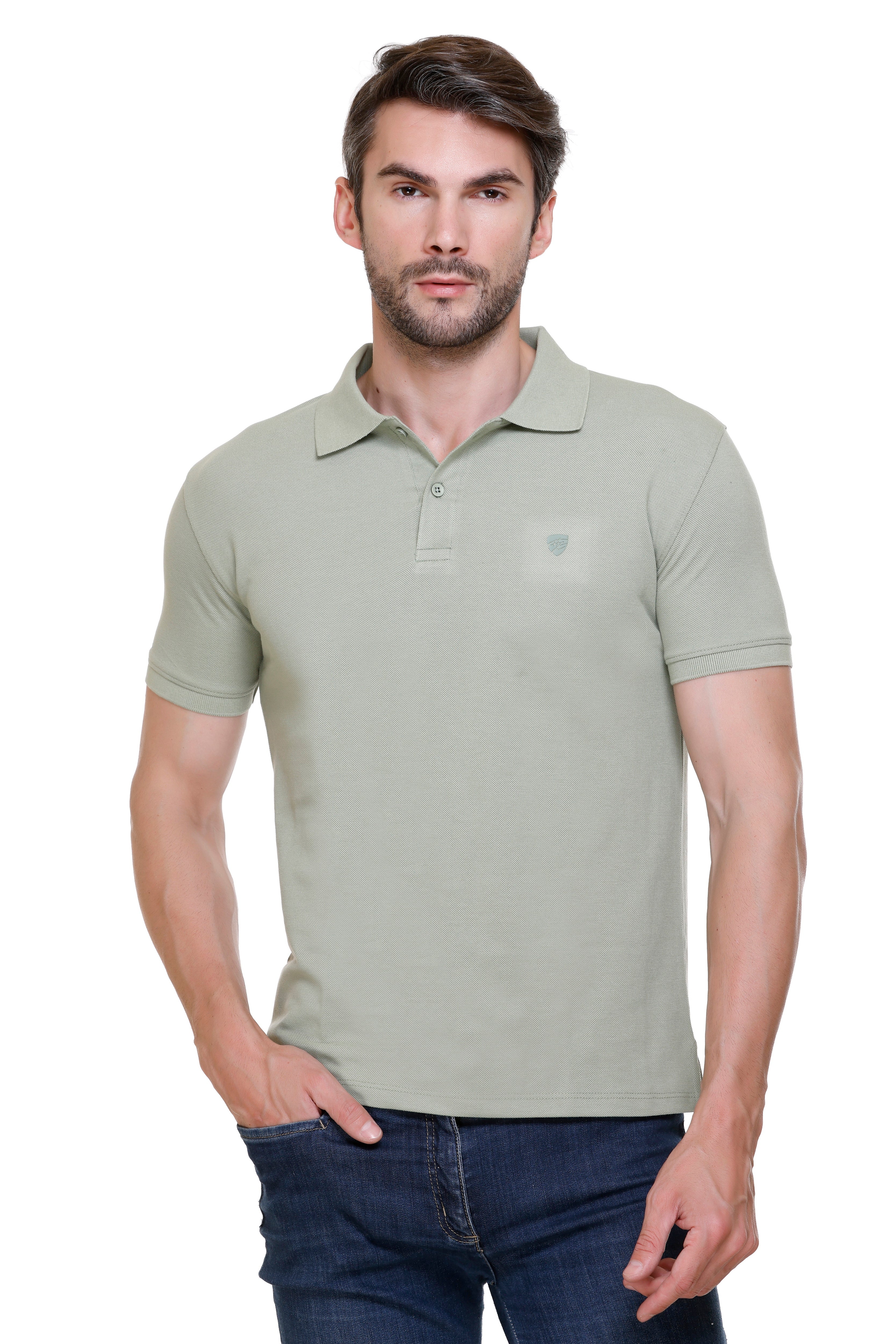 Hood Culture Men’s Solid Cotton Polo T-Shirt – Half Sleeve