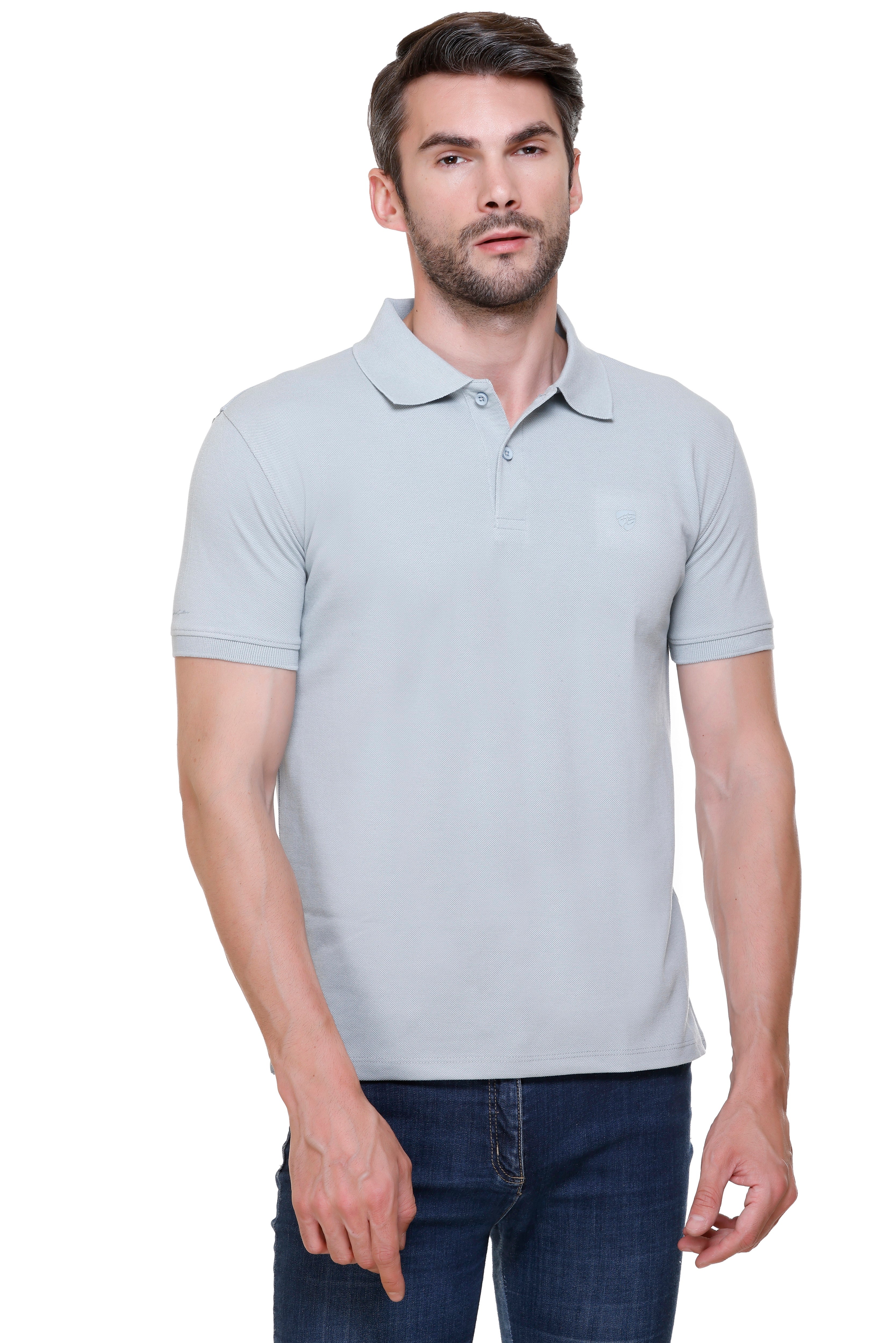 Hood Culture Men’s Solid Cotton Polo T-Shirt – Half Sleeve