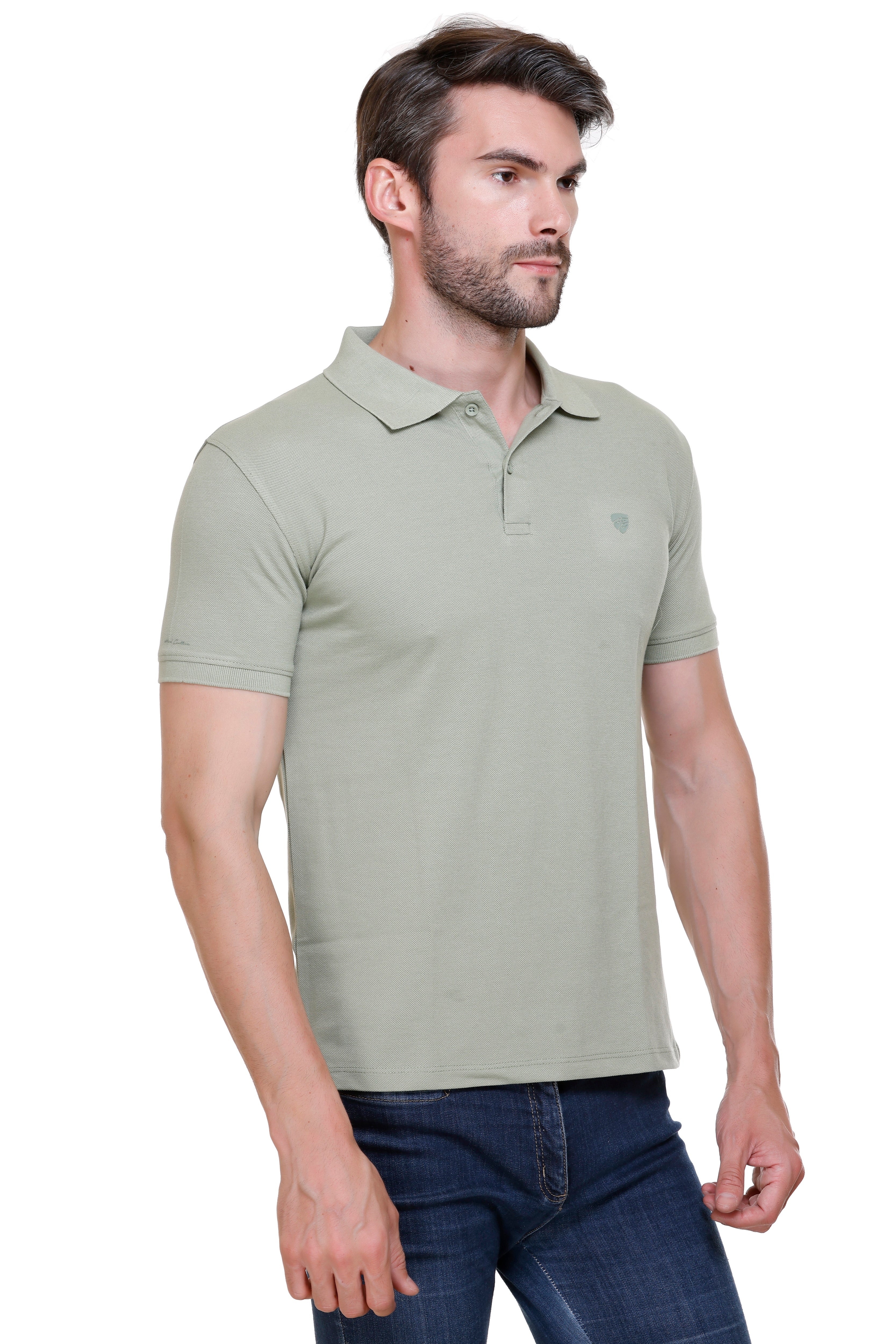 Hood Culture Men’s Solid Cotton Polo T-Shirt – Half Sleeve