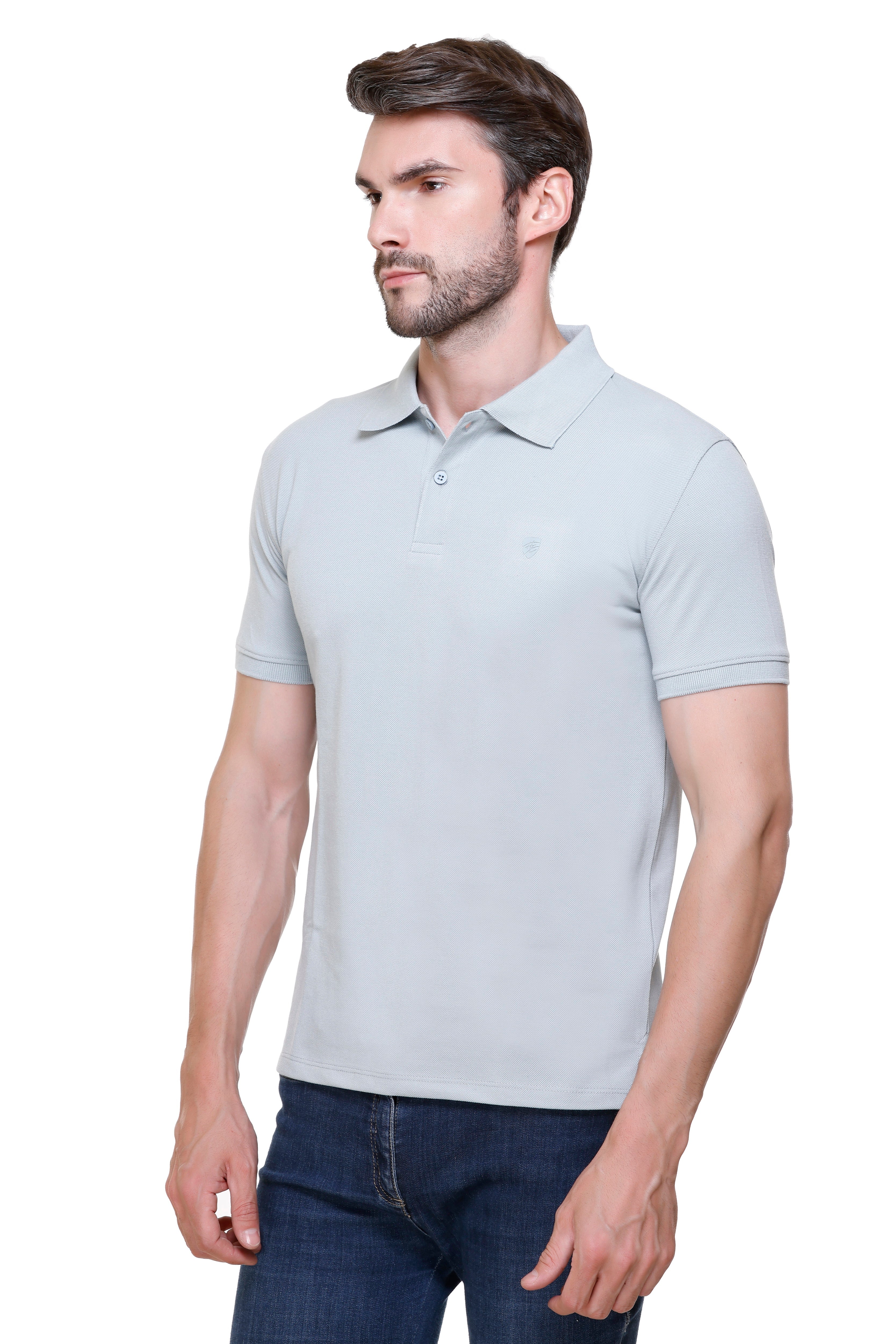 Hood Culture Men’s Solid Cotton Polo T-Shirt – Half Sleeve