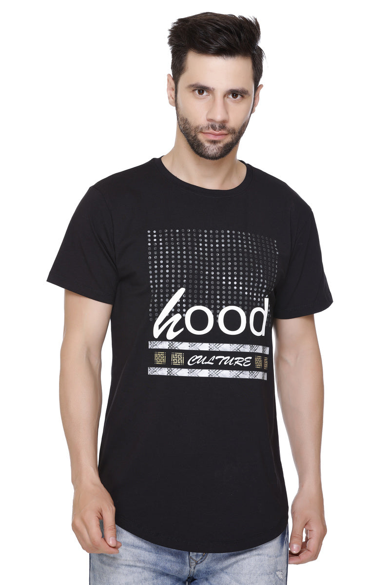 Men’s Printed Cotton Lycra T-Shirt | Hood Culture