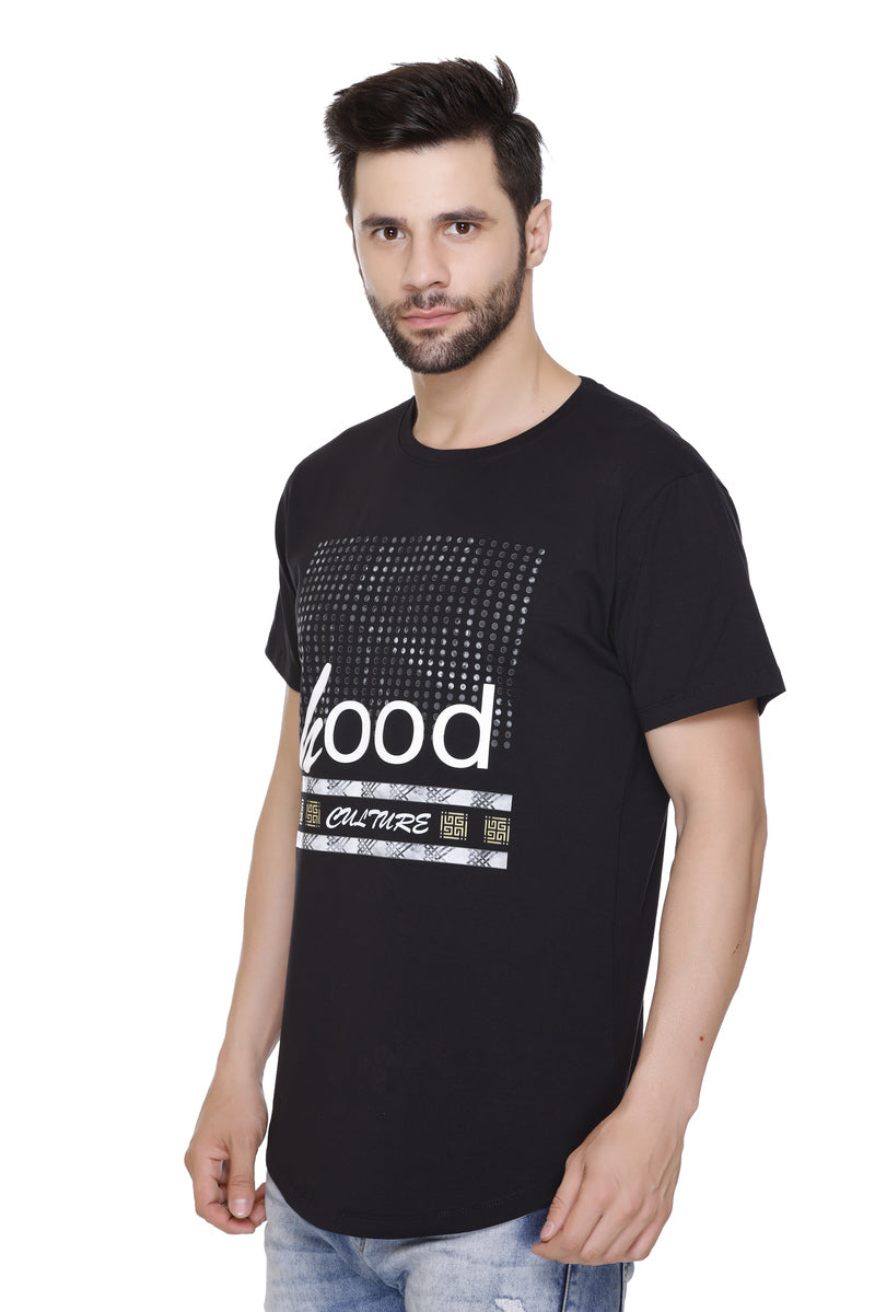 Men’s Printed Cotton Lycra T-Shirt | Hood Culture