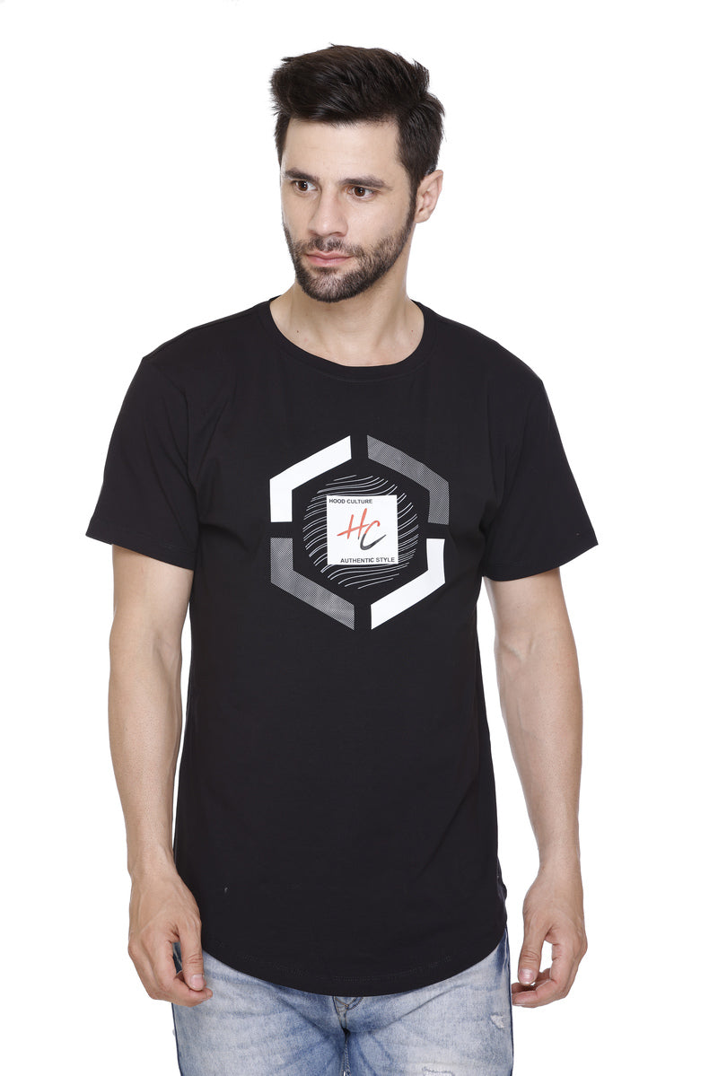Men’s Printed Cotton Lycra T-Shirt | Hood Culture