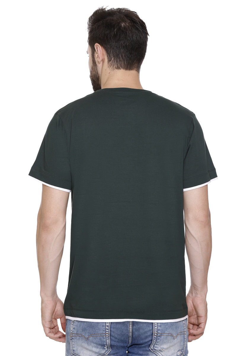 Hood Culture Men’s Printed Cotton Lycra T-Shirt
