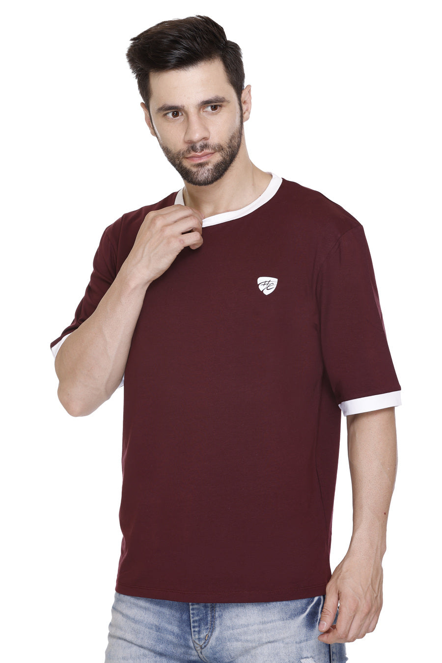 Hood Culture Men’s Printed Cotton Lycra T-Shirt