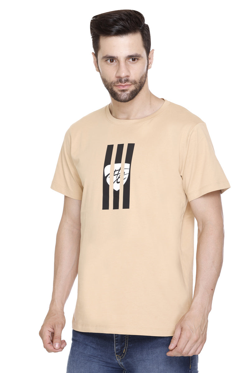 Hood Culture Men’s Printed Cotton Lycra T-Shirt