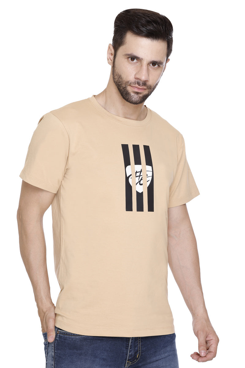 Hood Culture Men’s Printed Cotton Lycra T-Shirt