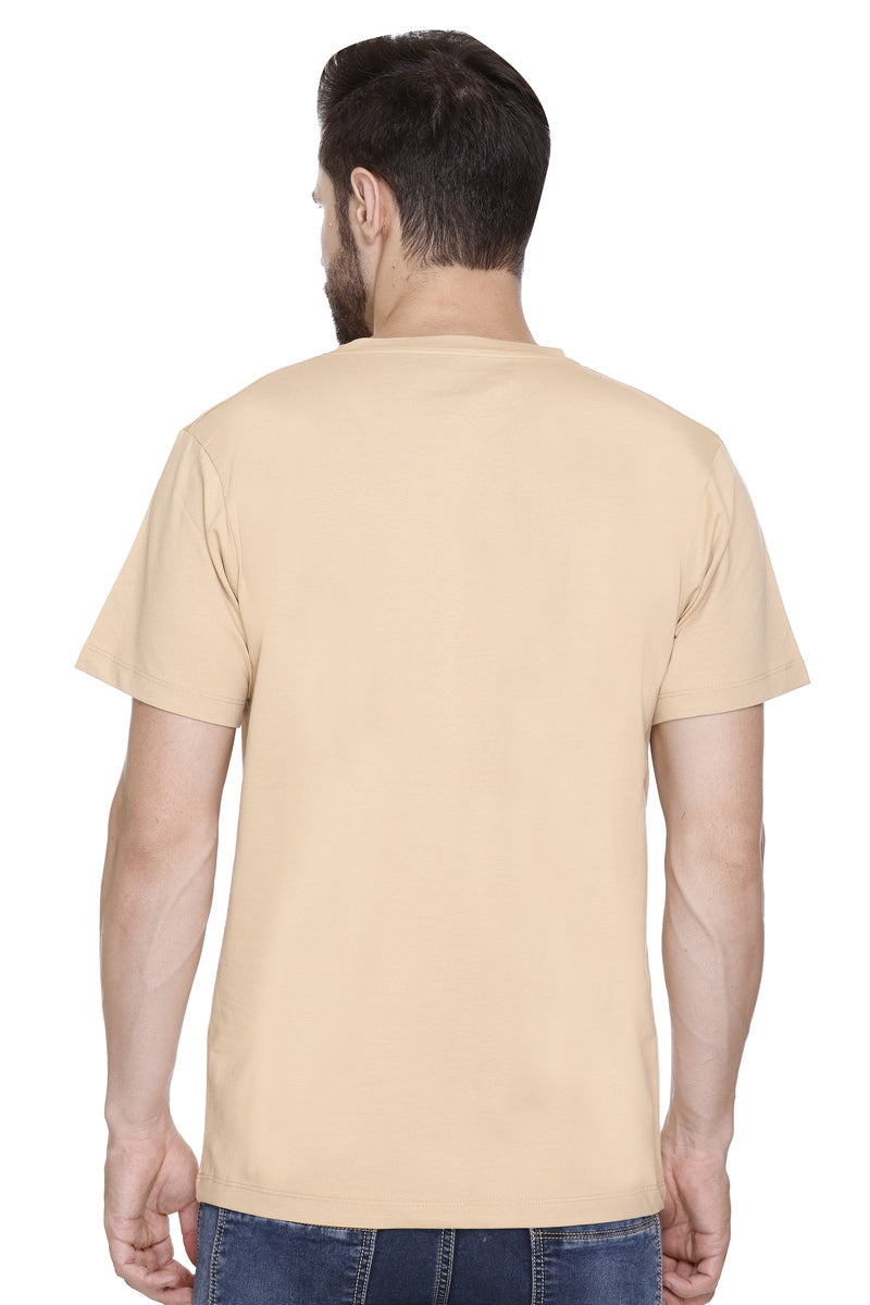 Hood Culture Men’s Printed Cotton Lycra T-Shirt