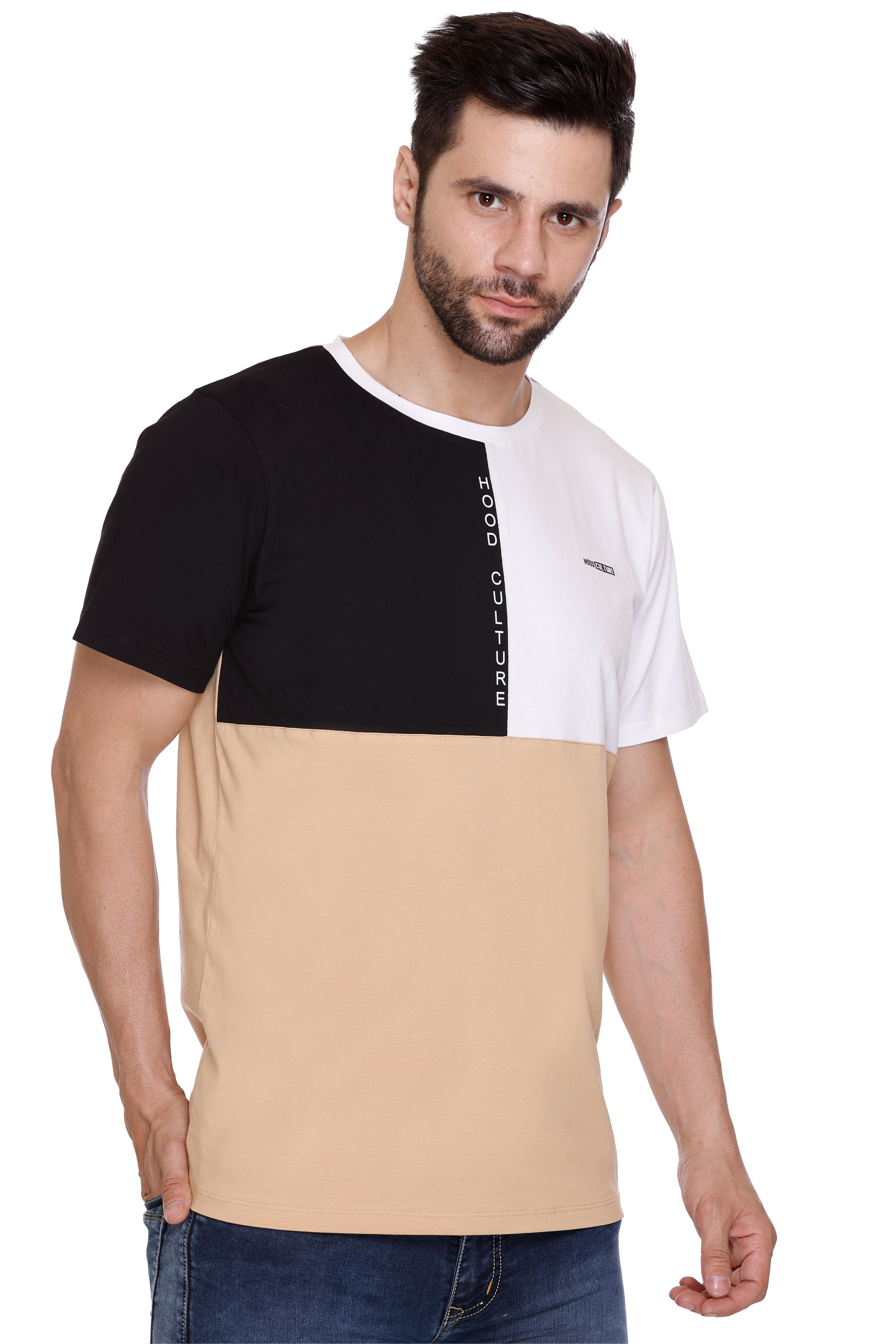 Hood Culture Men’s Printed Cotton Lycra T-Shirt