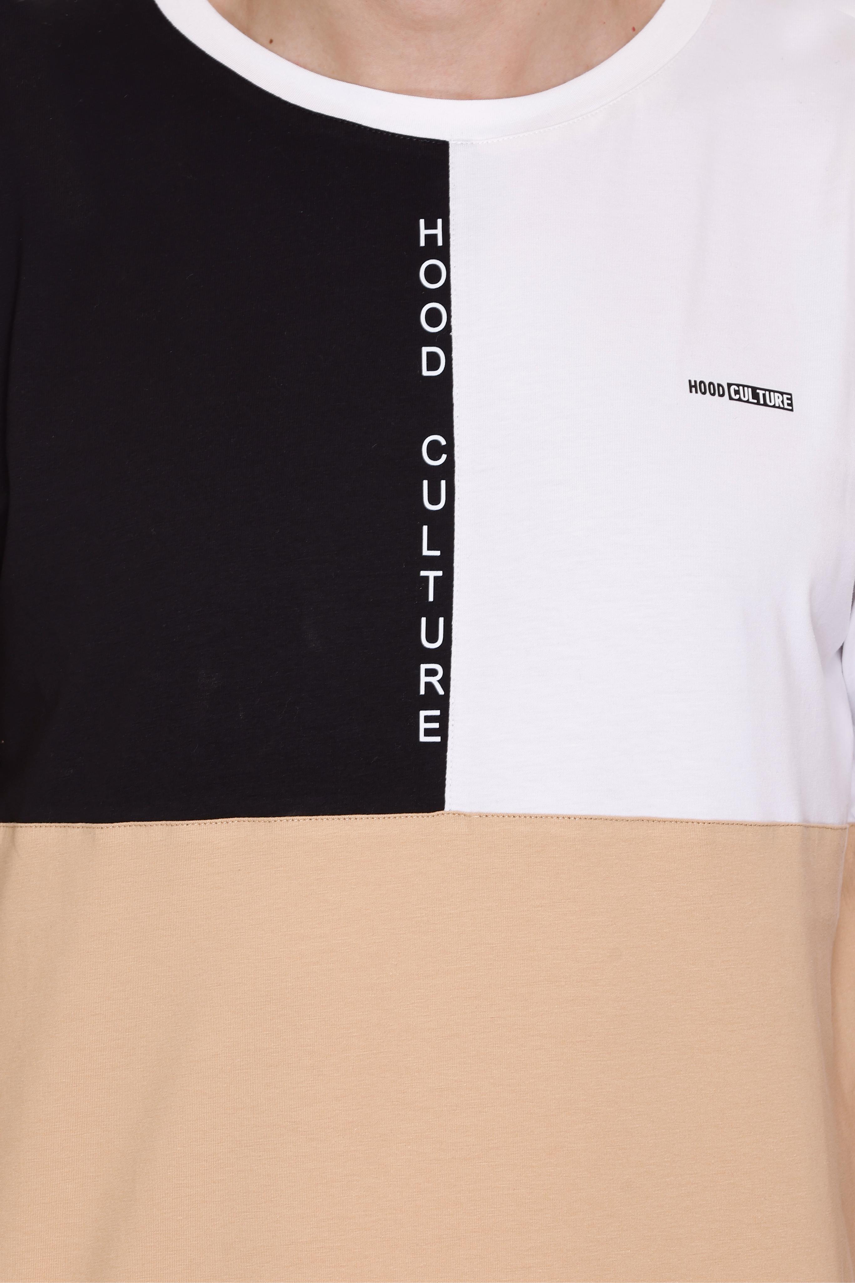 Hood Culture Men’s Printed Cotton Lycra T-Shirt