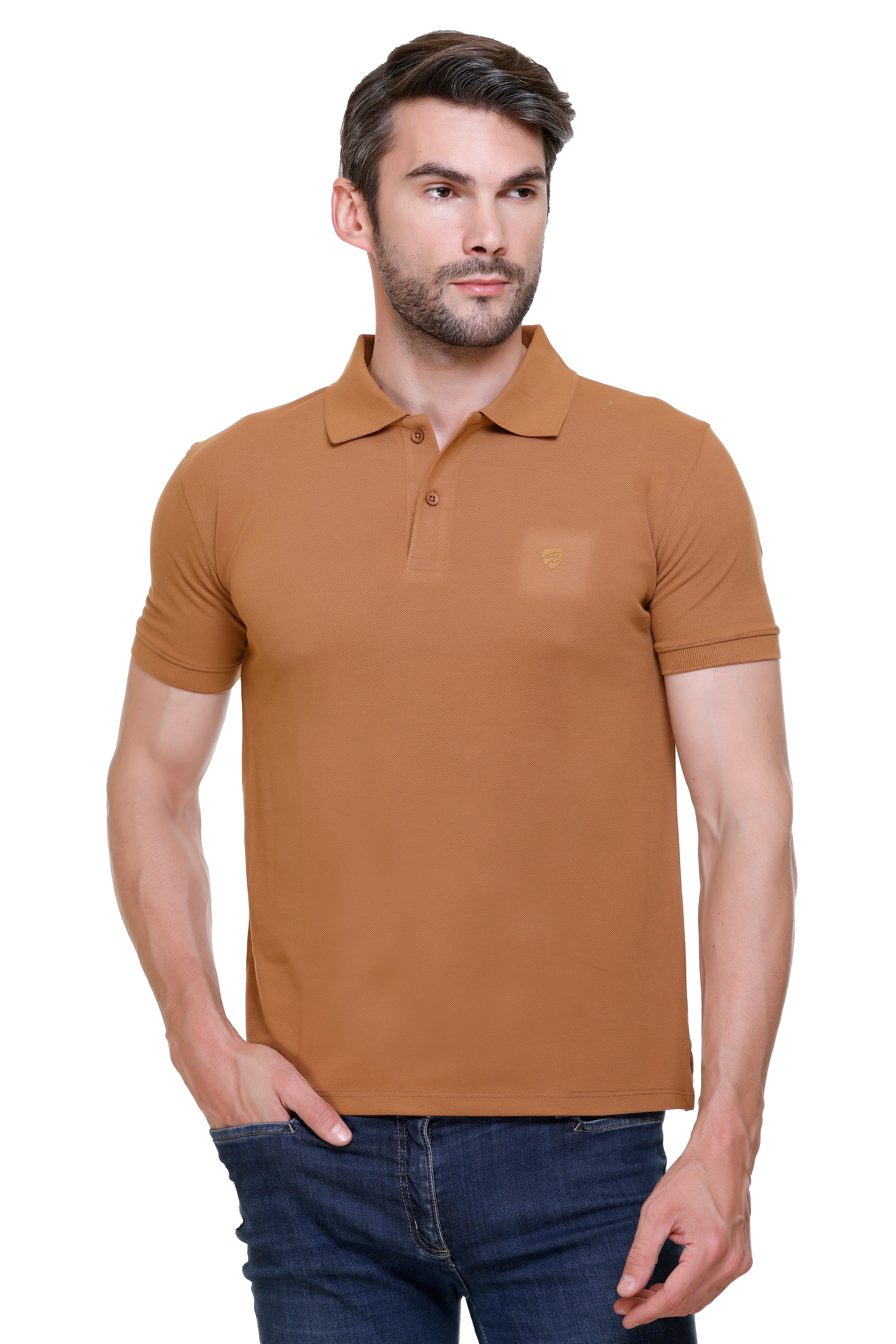 Hood Culture Men’s Solid Cotton Polo T-Shirt – Half Sleeve