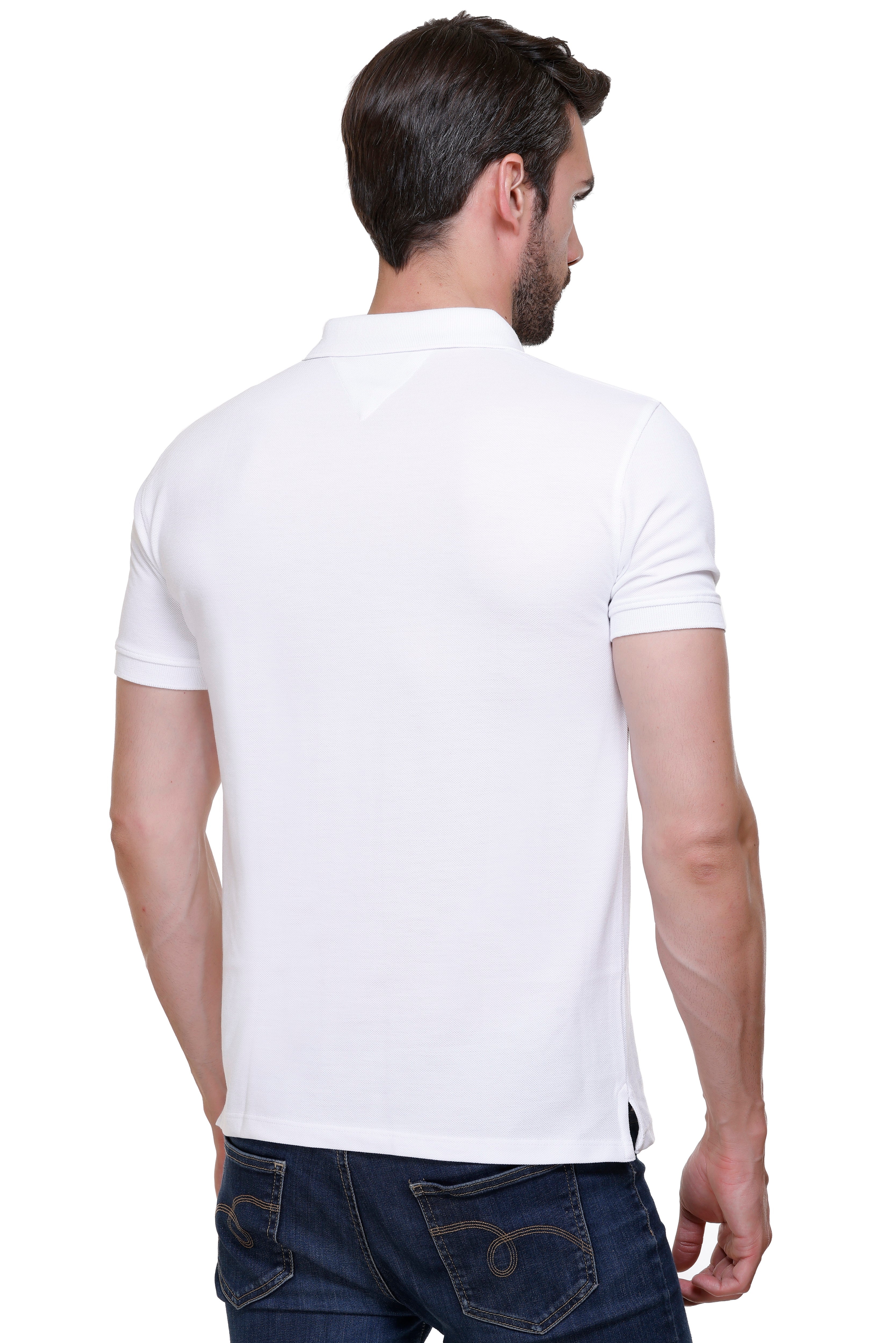 Hood Culture Men’s Solid Cotton Polo T-Shirt – Half Sleeve