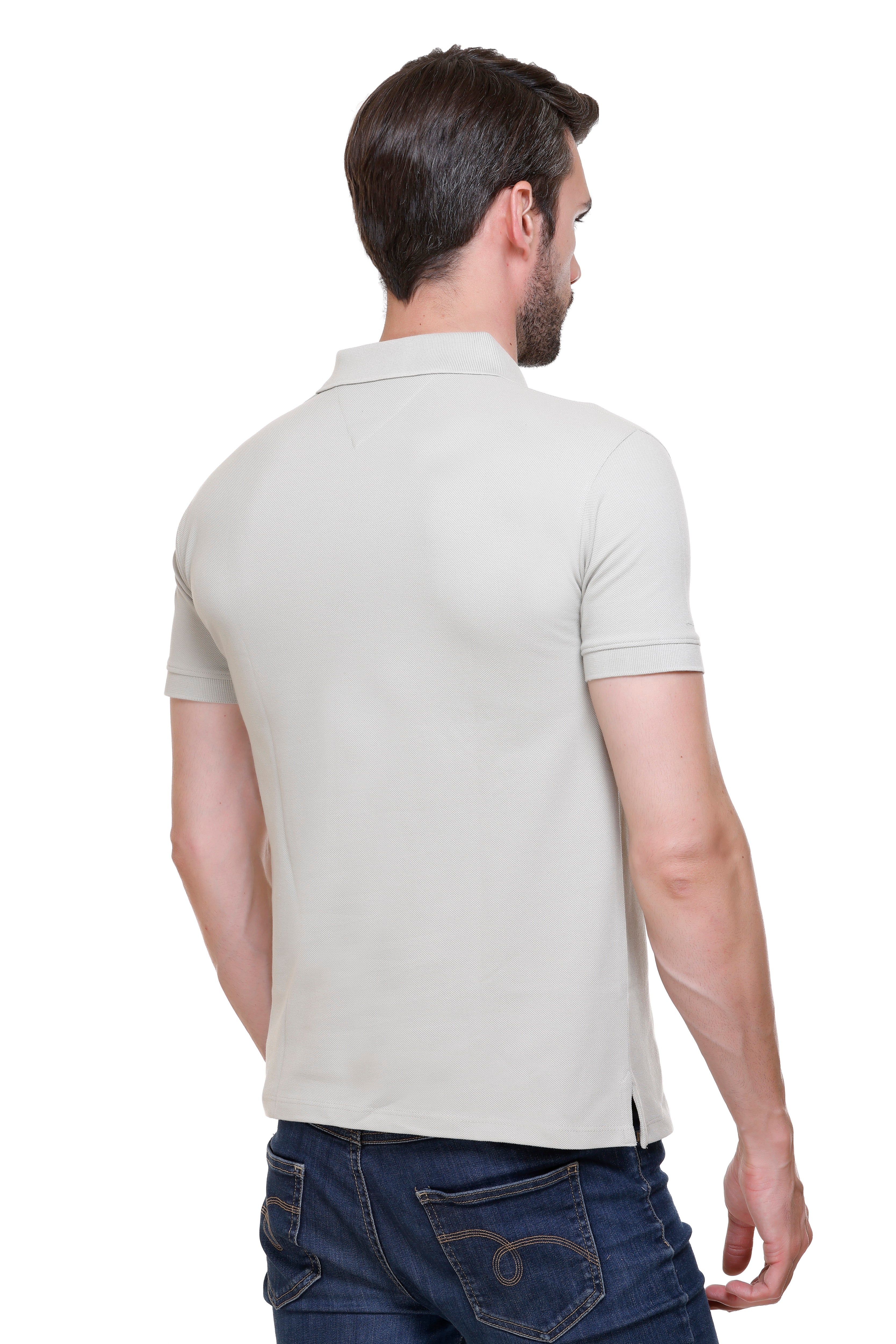 Hood Culture Men’s Solid Cotton Polo T-Shirt – Half Sleeve