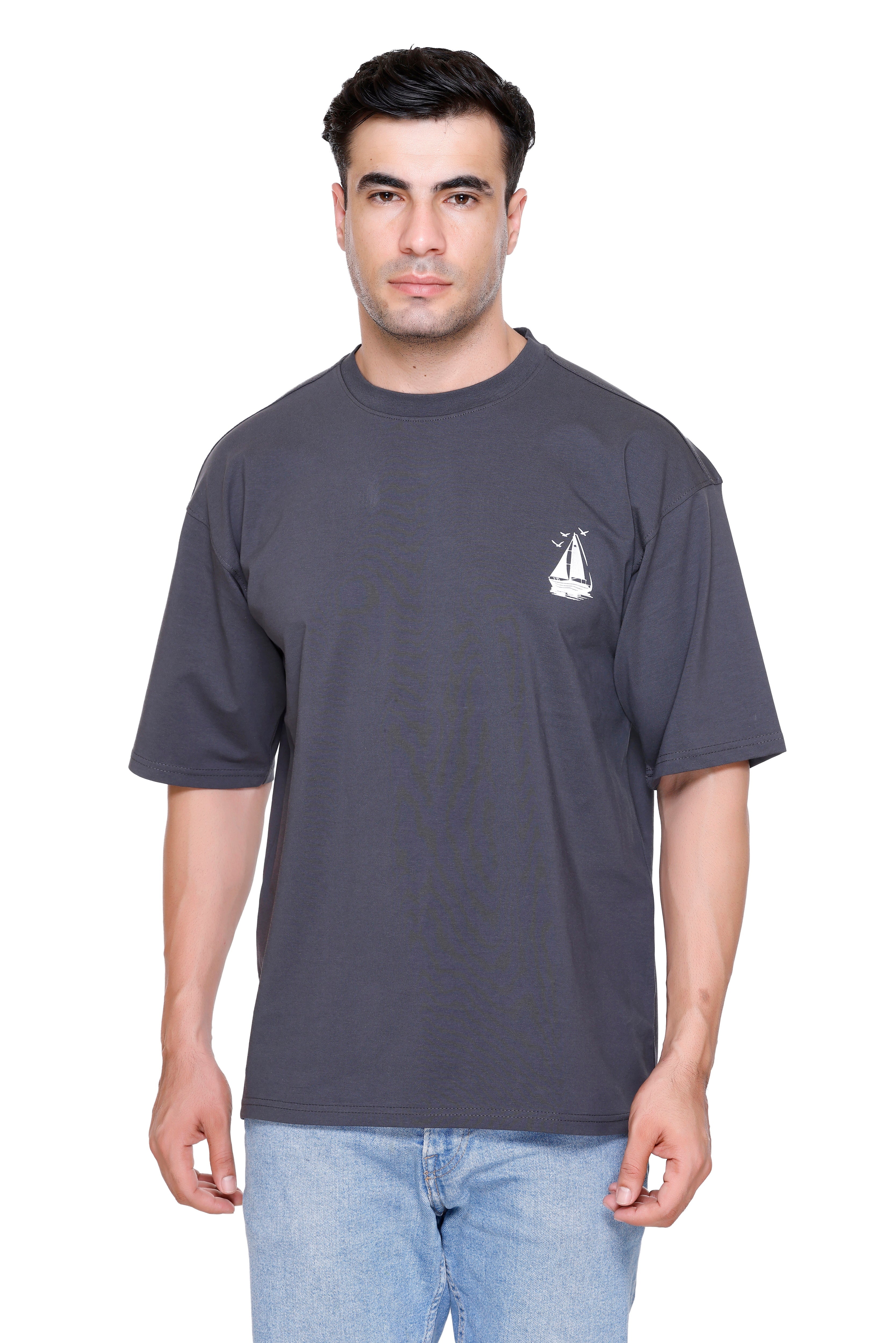 Hood Culture Men’s Oversized Cotton T-Shirt – Round Neck
