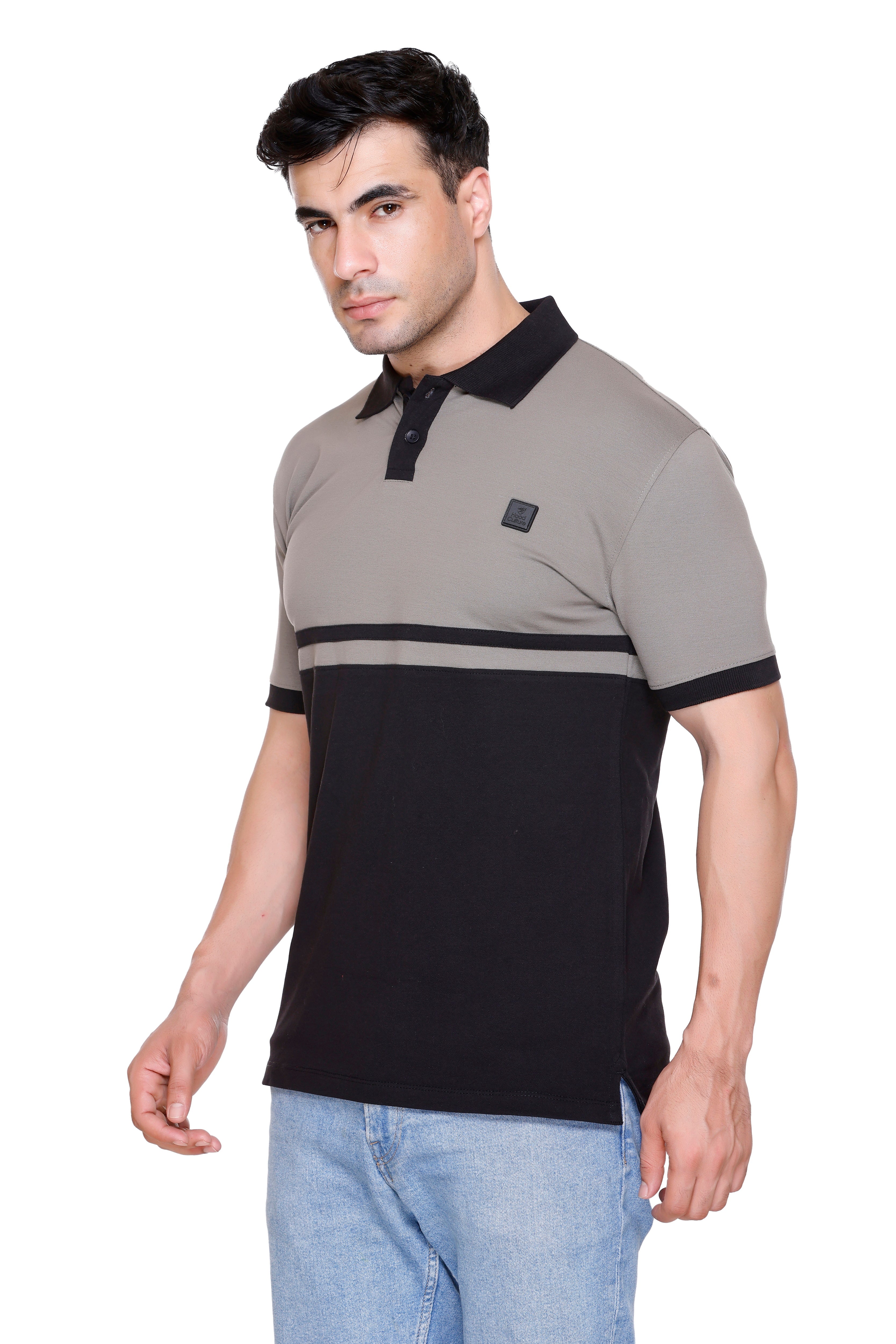 Hood Culture Men’s Cotton Polo T-Shirt – Half Sleeve