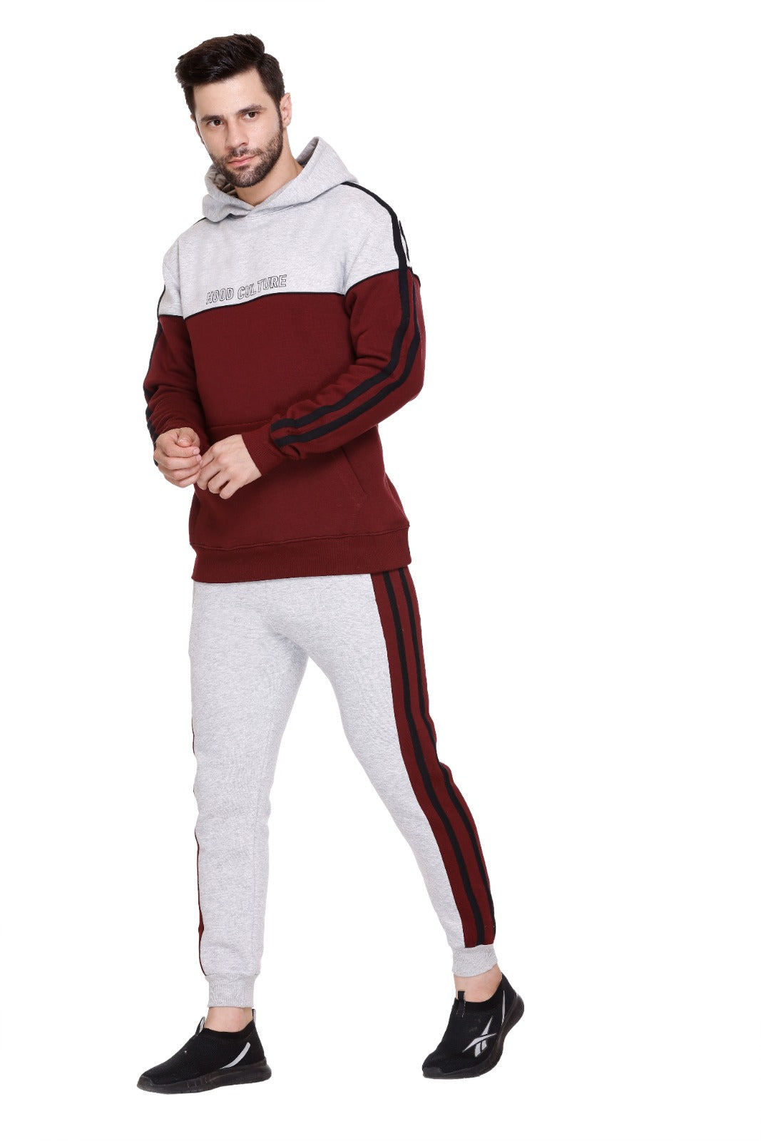 Hood culture : Men's Tracksuit Round Neck Hooded