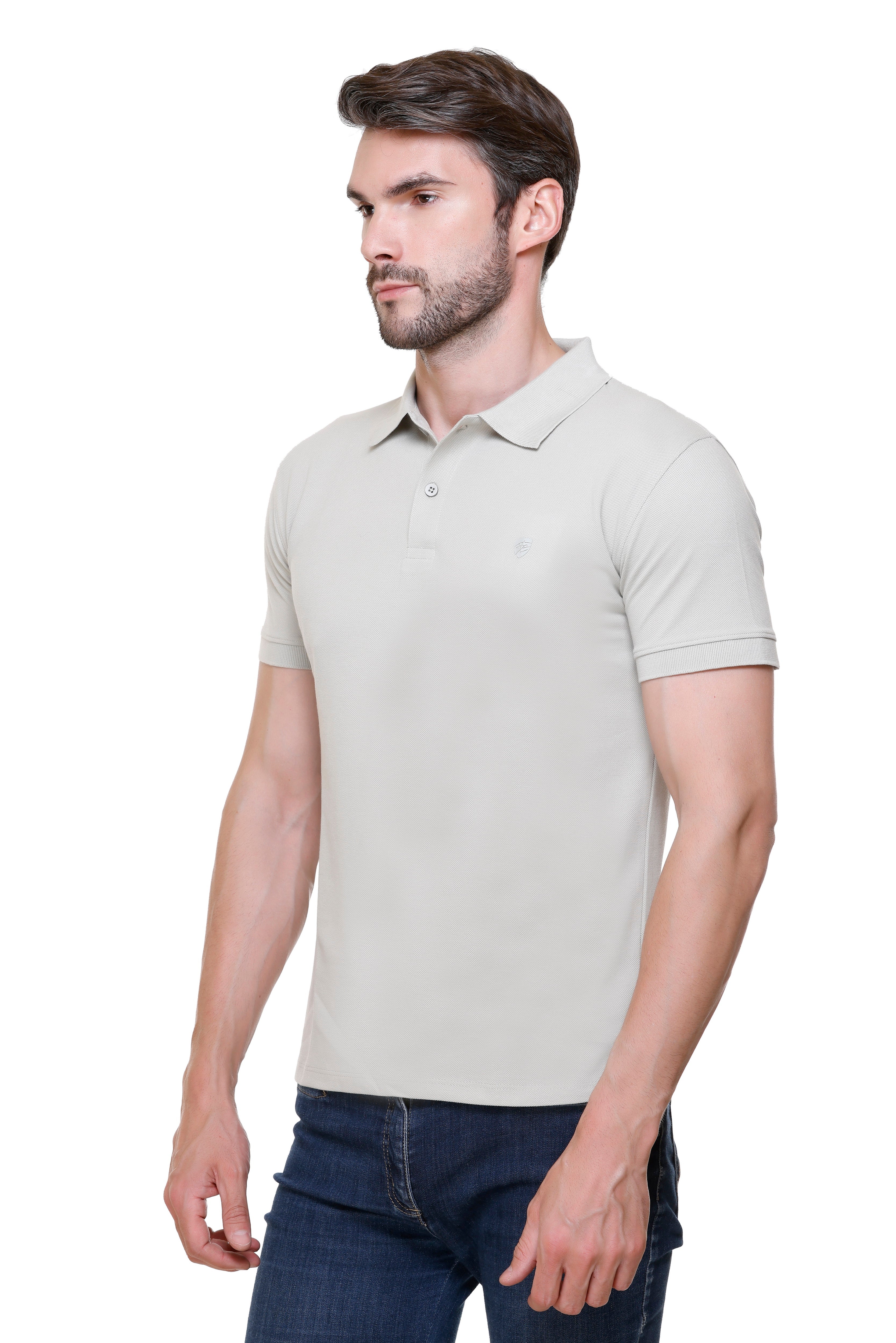 Hood Culture Men’s Solid Cotton Polo T-Shirt – Half Sleeve
