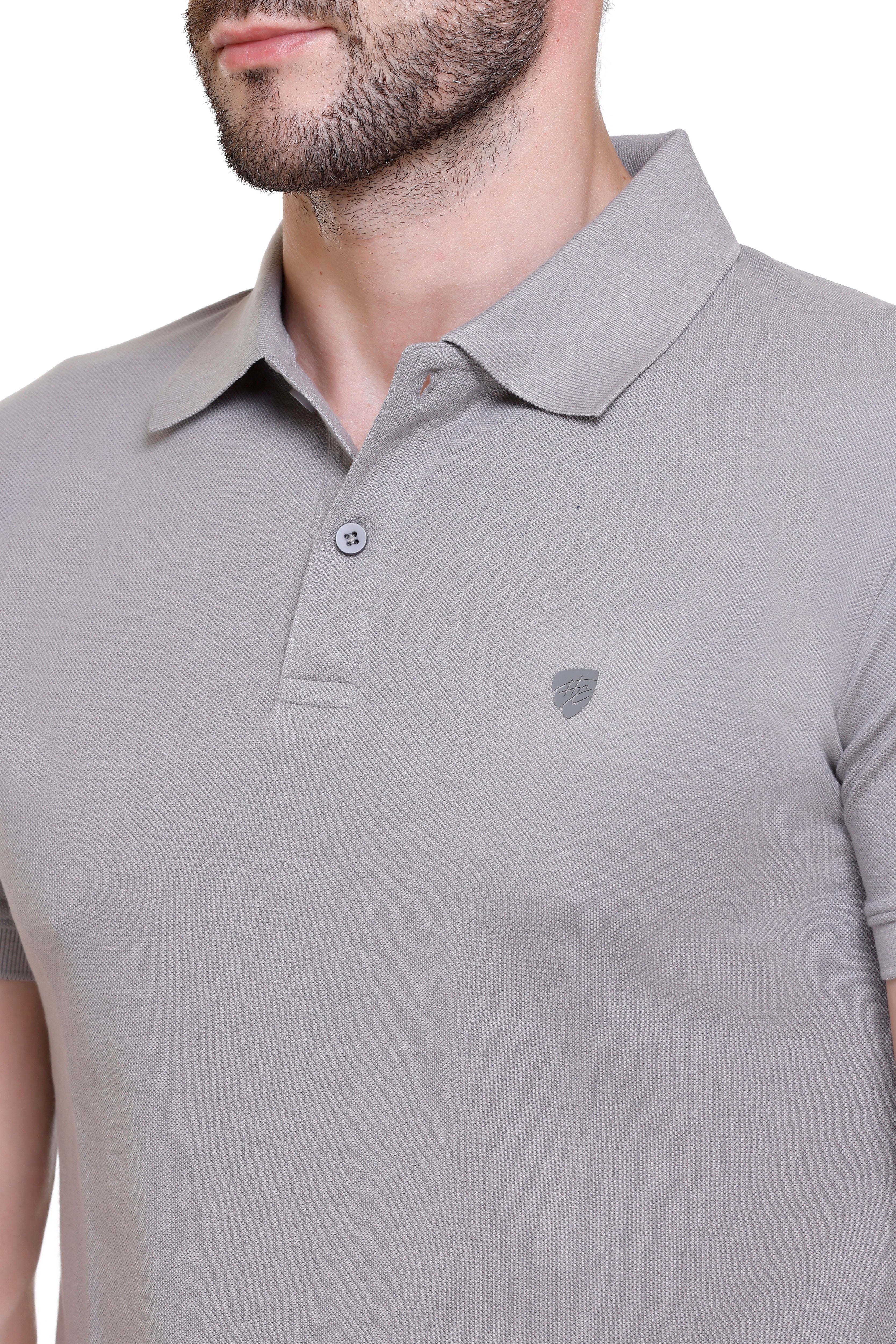 Hood Culture Men’s Solid Cotton Polo T-Shirt – Half Sleeve