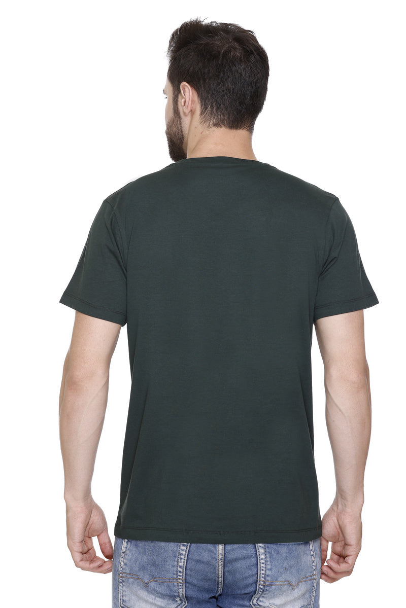 Hood Culture Men’s Printed Cotton Lycra T-Shirt