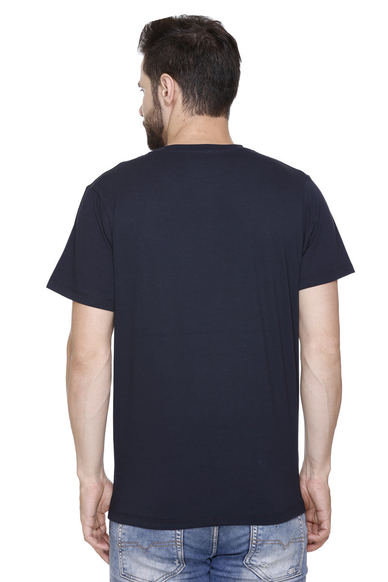 Hood Culture Men’s Printed Cotton Lycra T-Shirt