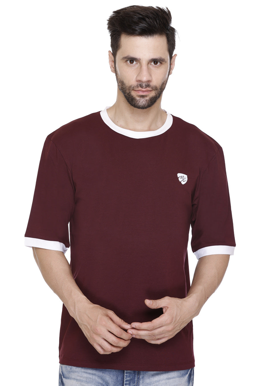 Hood Culture Men’s Printed Cotton Lycra T-Shirt