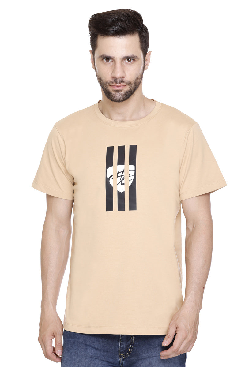 Hood Culture Men’s Printed Cotton Lycra T-Shirt