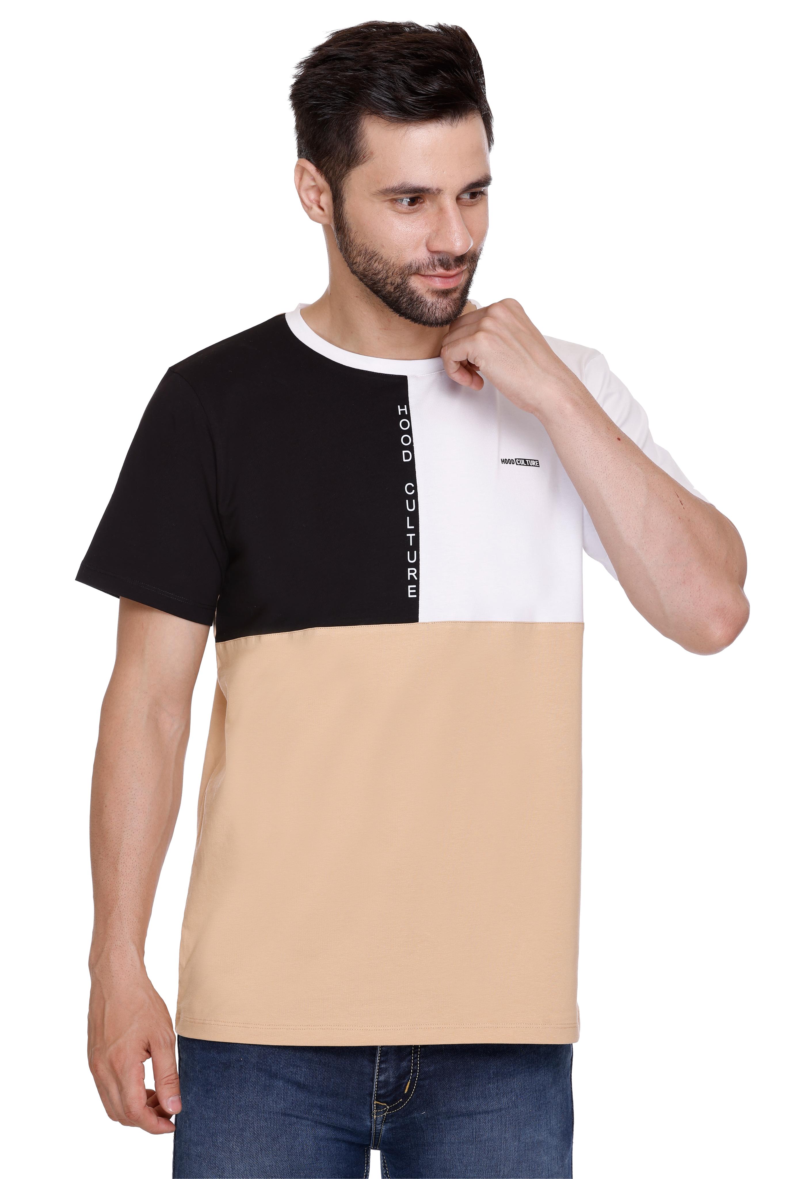 Hood Culture Men’s Printed Cotton Lycra T-Shirt