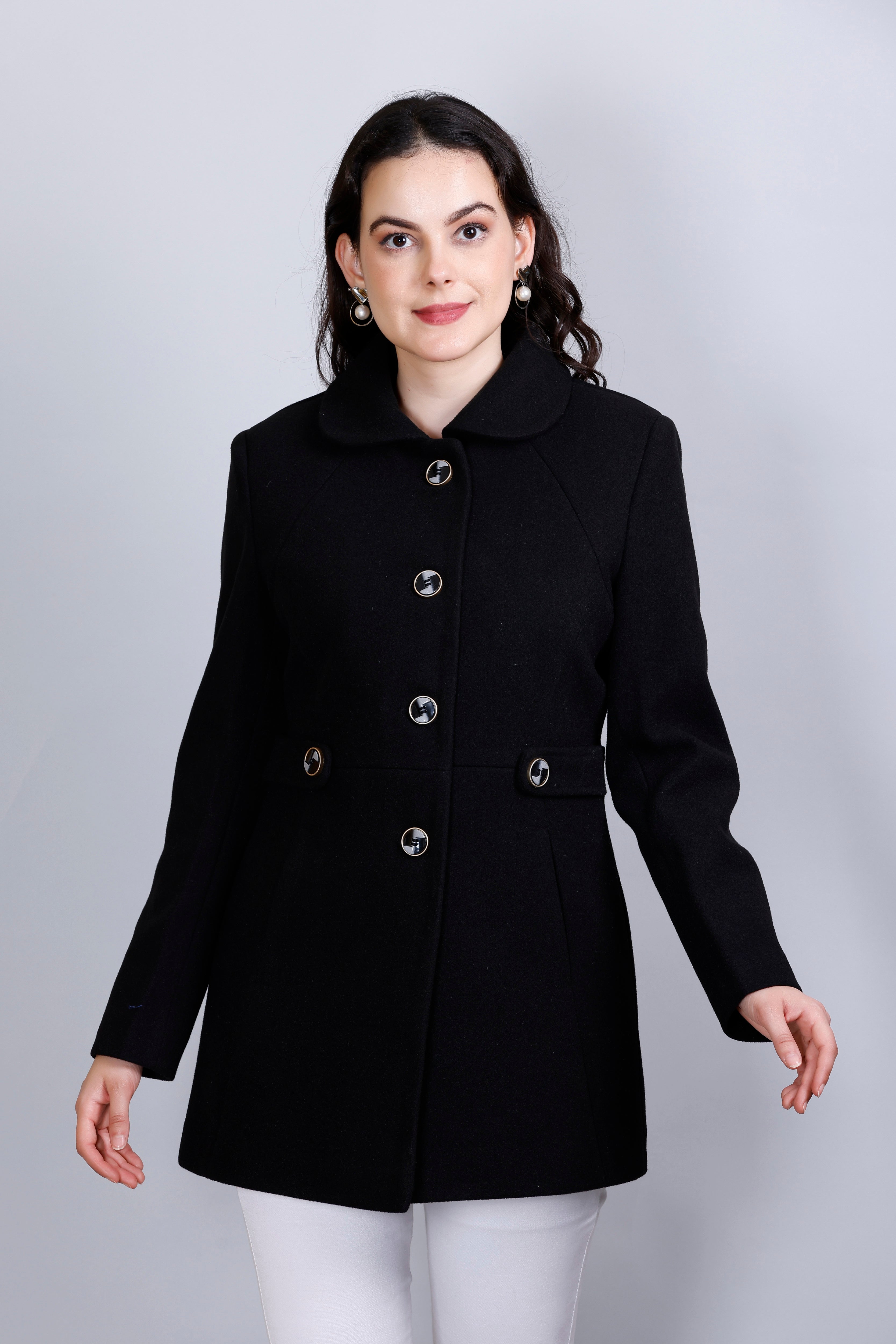 Women's Winter Tweed Stylish Coat