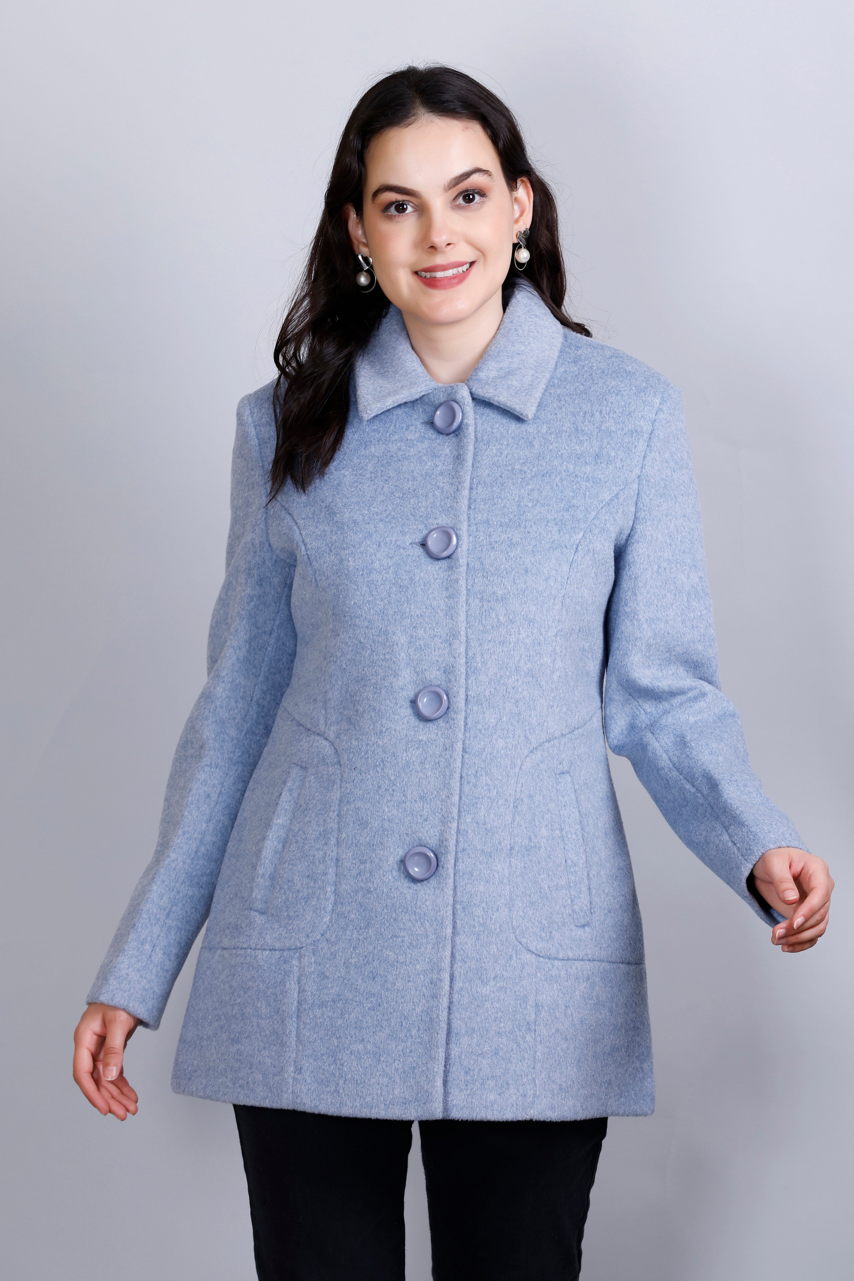 Women's Winter Tweed Stylish Coat