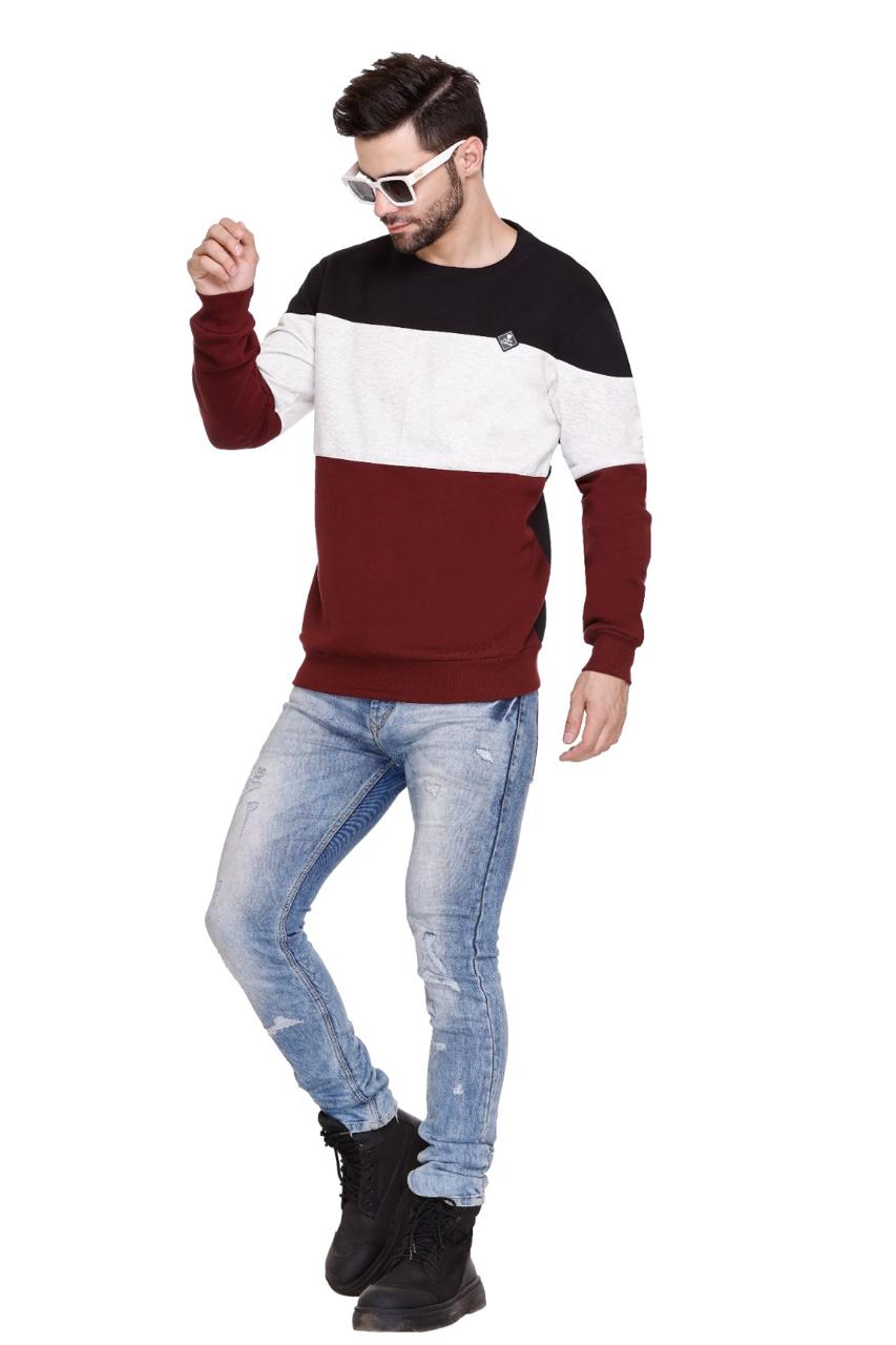 Colour-blocked Crew-Neck Sweatshirt