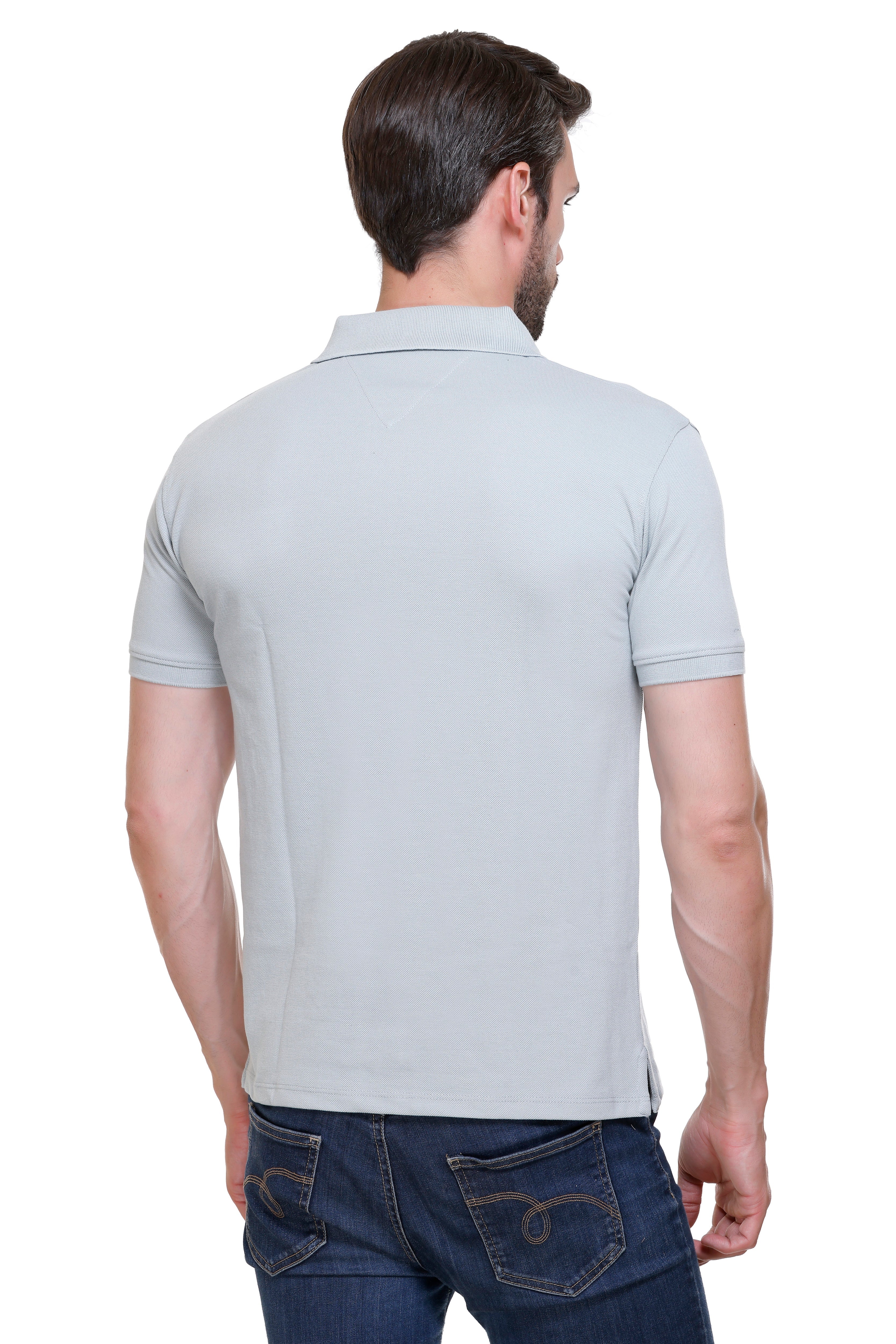 Hood Culture Men’s Solid Cotton Polo T-Shirt – Half Sleeve