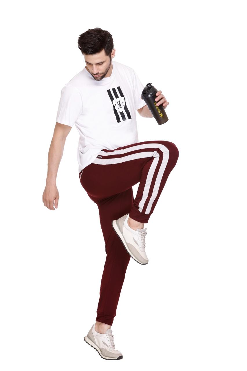 Men Side Striped Regular Fit Track Pant