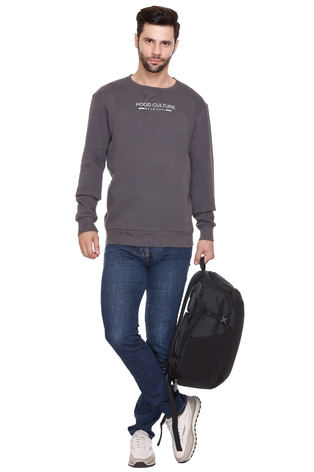 Men Full Sleeve Solid Sweatshirt